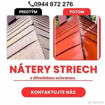 Nátery Striech Maľovanie všetkých tipov Striech