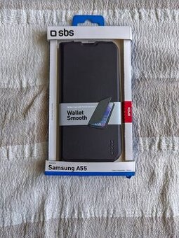 Obal knižkovy na Samsung A55 znacka sbs cierny