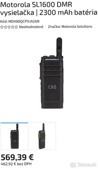 SL1600 motorola DMR vysielačka