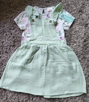 Dievčenský letný set/šaty+tričko/, 98