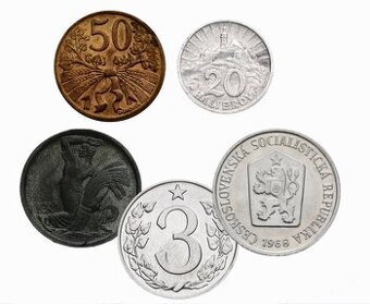 Mince ČSR, ČSSR, ČSFR, slovenský štát,.....