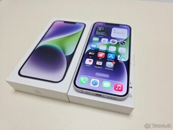 APPLE IPHONE 14 PURPLE 128GB,ZDRAVIE BATERKY 100%
