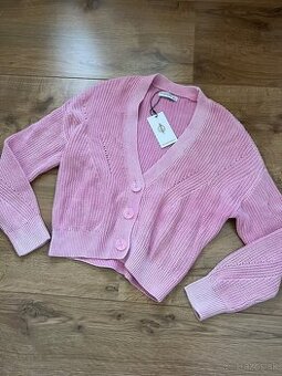 Ružový pletený sveter - s visačkou