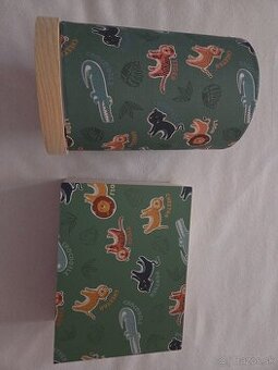 Nove Led lampa a dreveny box Dzungla, tiger, krokodyl