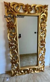 AkCIA-zlate zrkadlo pletene s patinou 170cm -50%