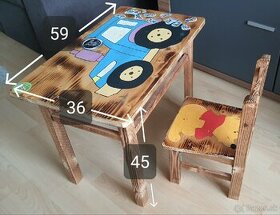 Detský stôl a stolička - 1