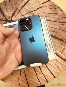 iPhone 15 pro 256 blue Titan neaktívny folia záruka
