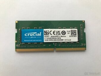 Pamat ram so-dimm CRUCIAL 16GB-3200MHZ DDR4.