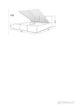 Manželská posteľ 140x200 s úložným priestorom