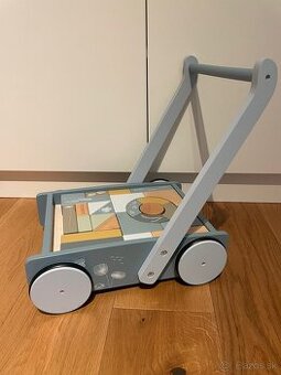 Vozíček s kockami Little Dutch Blue