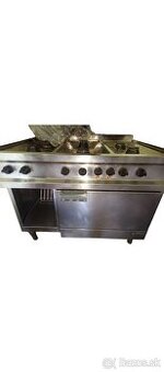 Sporák profi nerezový 6 horákov+rúra