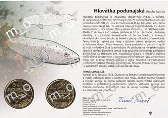 Autorská karta k 5€ minciam Slovensko / 5 euro mince.