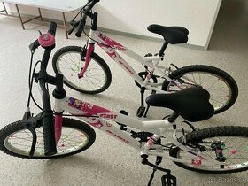 Predám 2 ks Denbike detské bicykle bielo ružová 20"