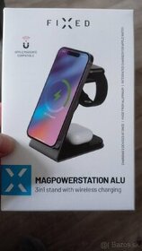 FIXED MagPowerstation Alu nabíjací stojan Apple 3v1