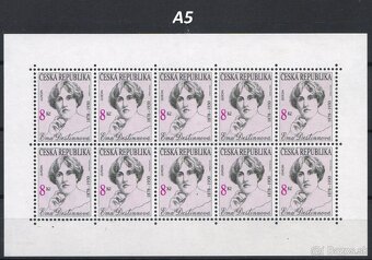 Poštové známky, filatelia: Česko 1993-2020, aršíky