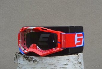 Brile okuliare SHOT červené modré biele