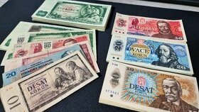 Československé bankovky - rôzne stavy a hodnoty - 1