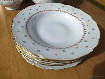 Vintage porcelánové taniere z ČSSR - značený pôvod