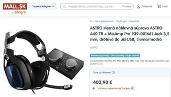 Profi Astro A40 TR + MixAmp Pro TR zosilňovač a VARR 4in1 GA
