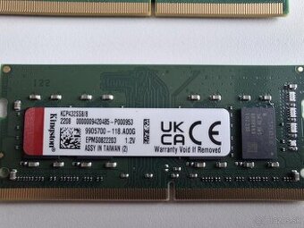 Predam ramky Kingston SODIMM 8GB DDR4 3200MHz