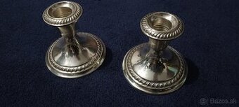 PREDANÉ Investičné striebro–svietniky 2ks- Británia 1894