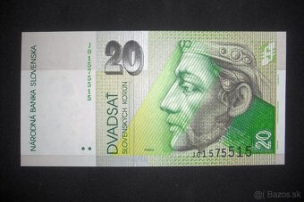 predam 20 sk korun Slovenskych 1993 1997 1999 2000 2001 2004
