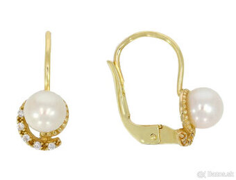 NOVÉ Elegantné zlaté náušnice zo 14k zlata - Korai