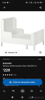 Detská rastúca posteľ Busunge IKEA