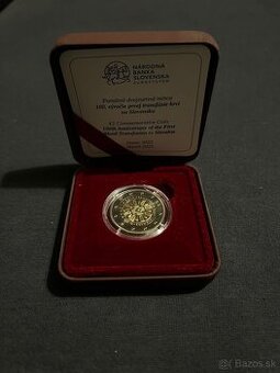 Slovensko 2 euro 2023 - Prvá transfúzia krvi