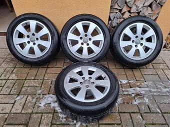 Alu disky 5x112 R16 Audi + 205/55 R16 letné pneumatiky