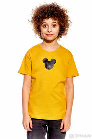 Pískacie tričko detské - Mickey mouse 158 cm žlté