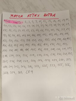 Výmena / predaj kartičiek match attax, aj extra 2024/2025