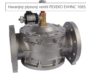 Havarijný plynový ventil PEVEKO
