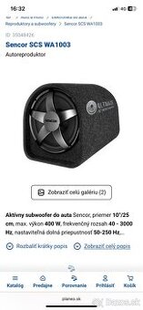 Predám subwofer 400w