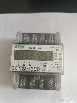 Elektromer 3F 80A 4,5M digitálne počítadlo 1-tarifné LE-02d
