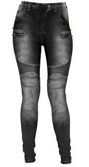 Moto Dámske Nohavice Kevlarove Rifle S Chraničmi Čierne