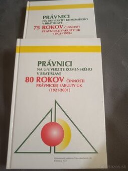 Predám knihy Právnici na univerzite Komenského v Bratislave