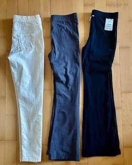 2x zvonove nohavice x nove rifle blede 134-140