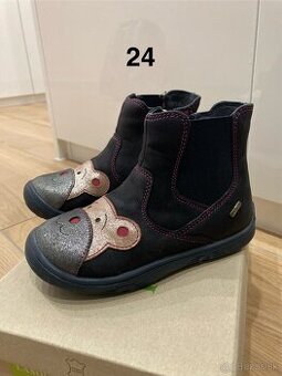 Dievčenské kožené čižmičky 24