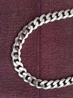 Strieborná hrubá retiazka 120g +Darček v hodnote 25eur