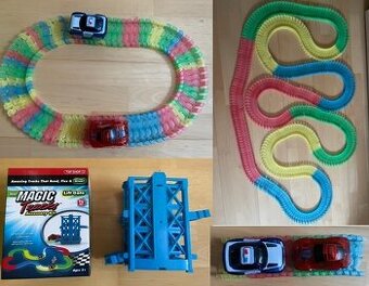Svietiaca autodráha Magic Tracks s autíčkami, výťahom