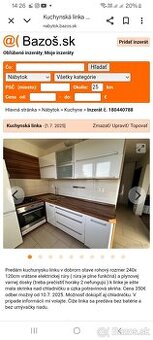 Predám vstavanú kuchynskú linku