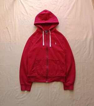 Polo Ralph Lauren červená mikina na zips s kapucňou M