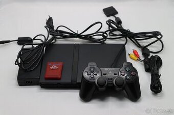 PlayStation 2 Slim SCPH-70004 | Originál ovládač + karta