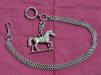 Strieborná retiazka,na vreckové hodinky.