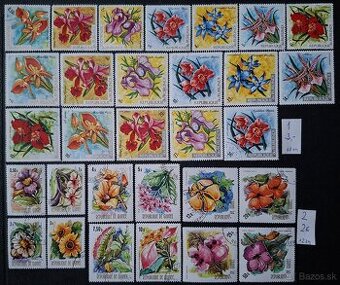 Postove znamky Kvety. (91poloziek) - 1
