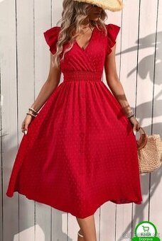 Dámske šaty červené dlhé XXL nové