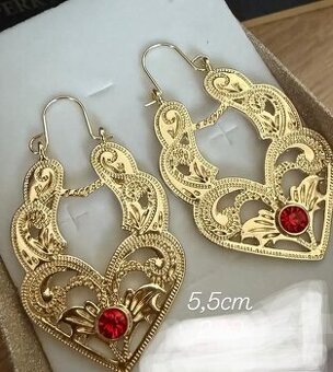 Pozlátené náušnice 14k zlatom. Chirurgická oceľ.   Akcia.