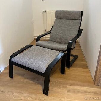 Ikea kreslo s podnožkou