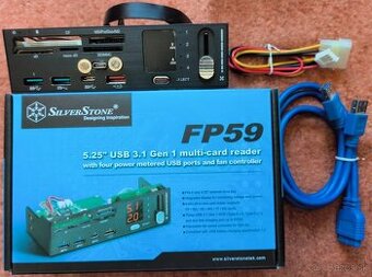 Čitačka kariet s USB portami SilverStone FP59